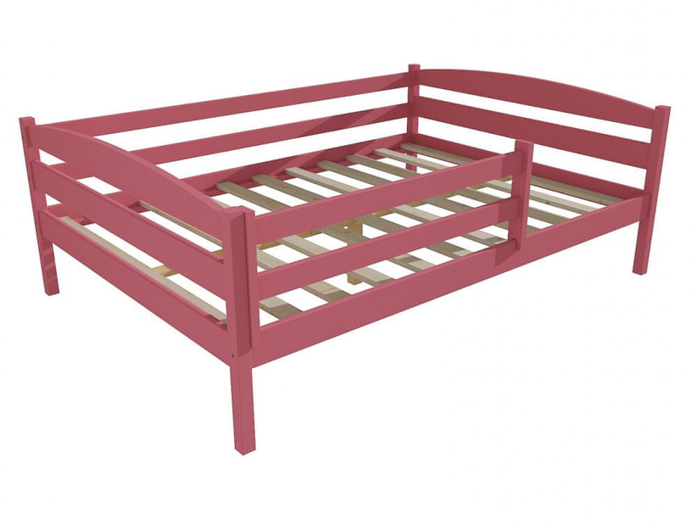 eoshop Detská posteľ DP 020 XL so zábranou (Rozmer: 140 x 200 cm, Farba dreva: farba ružová)